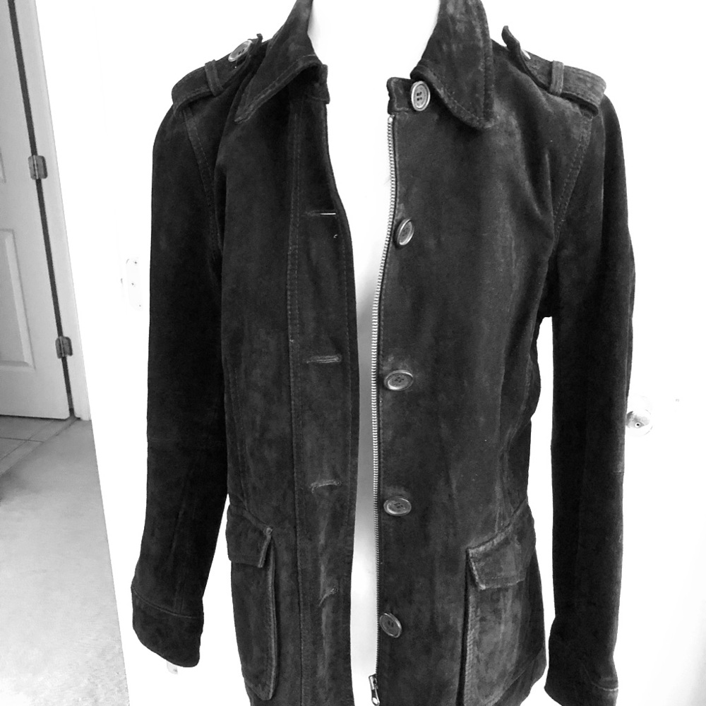 Liz Claiborne 100% genuine suede black jacket